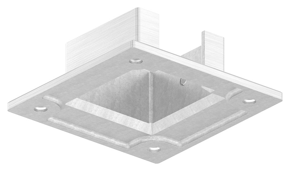 Wandhalter für Glasleistenrohr 40 x 40 x 1,5mm, V2A