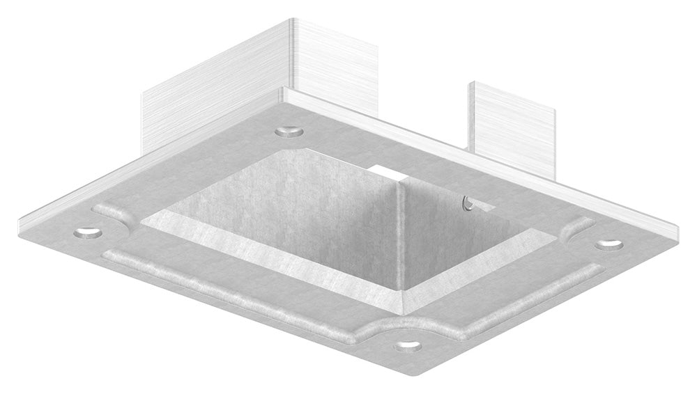 Wandhalter für Glasleistenrohr 60 x 40 x 1,5mm, V2A