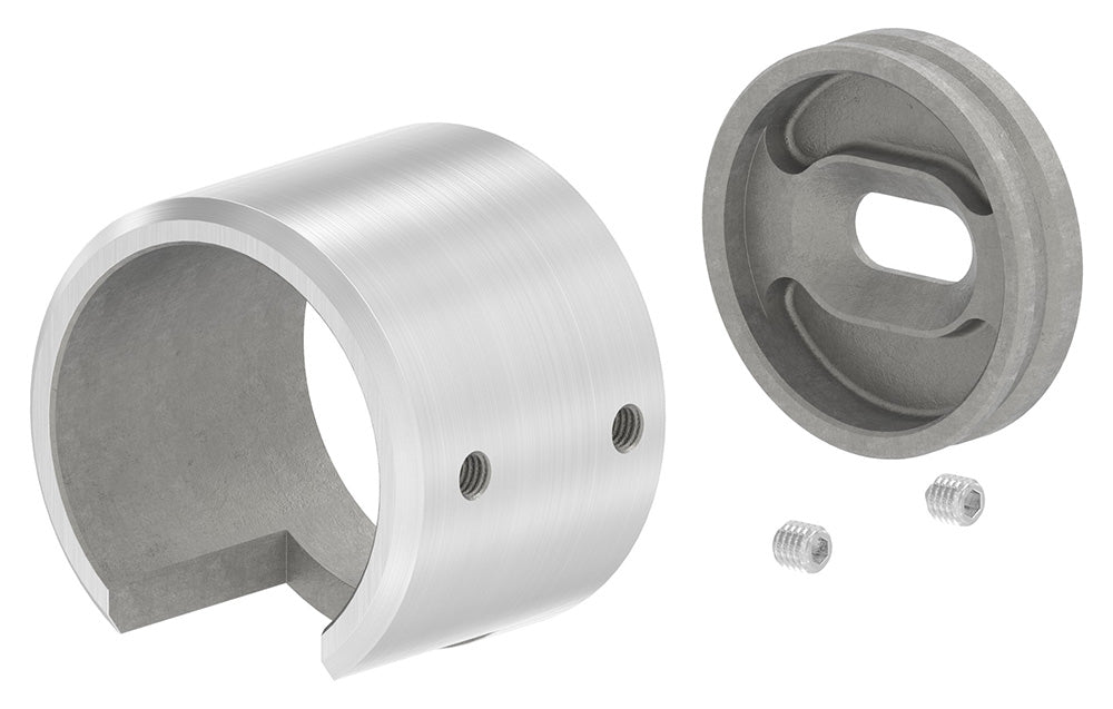 Wandhalter, Ausführung rechts, für Glasleistenrohr ø 48,3 x 1,5mm, V4A