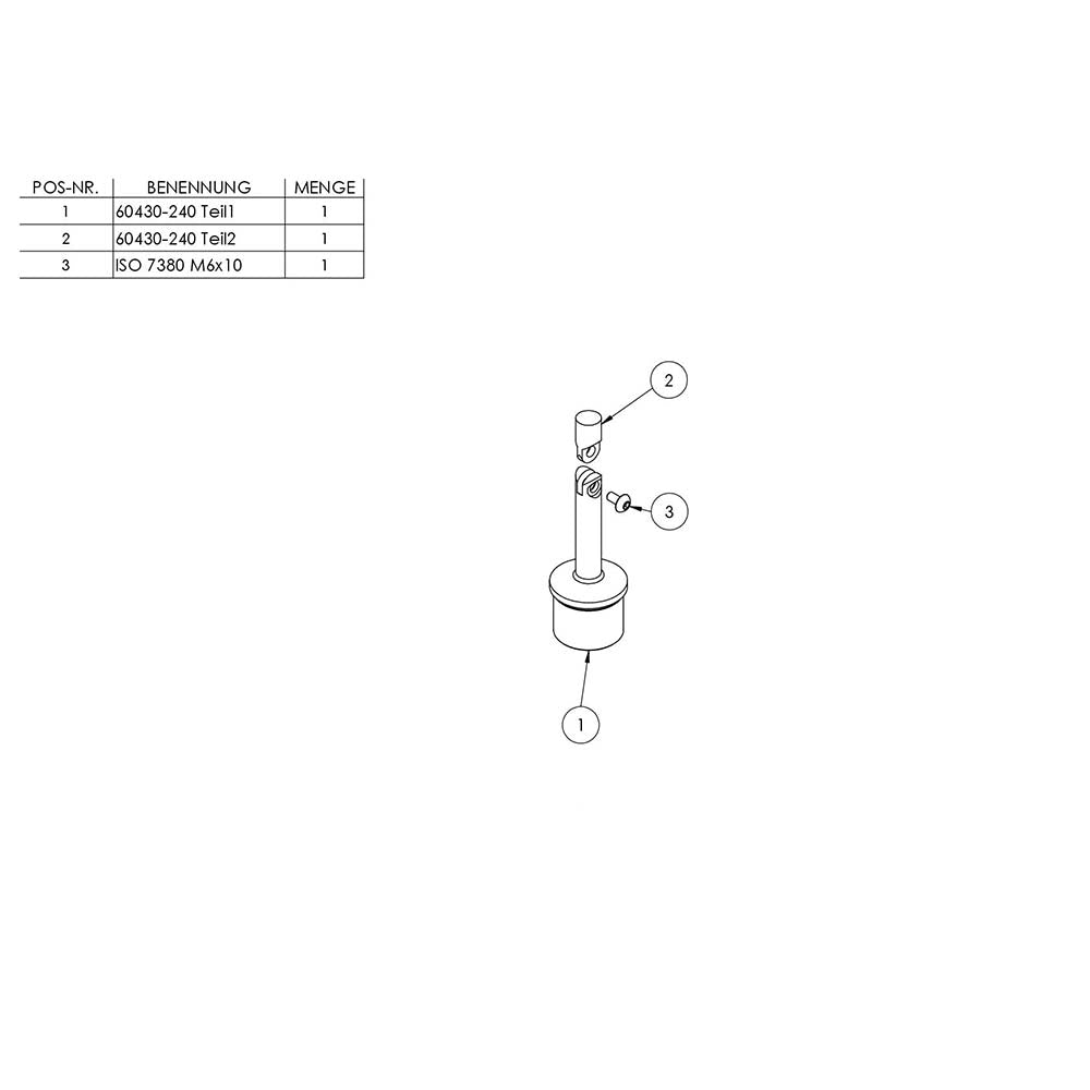 Handlaufstütze aus einem Teil, mit Gelenk, für ø 42,4 x 2,0mm Pfosten, zum Anschweißen an Handlauf