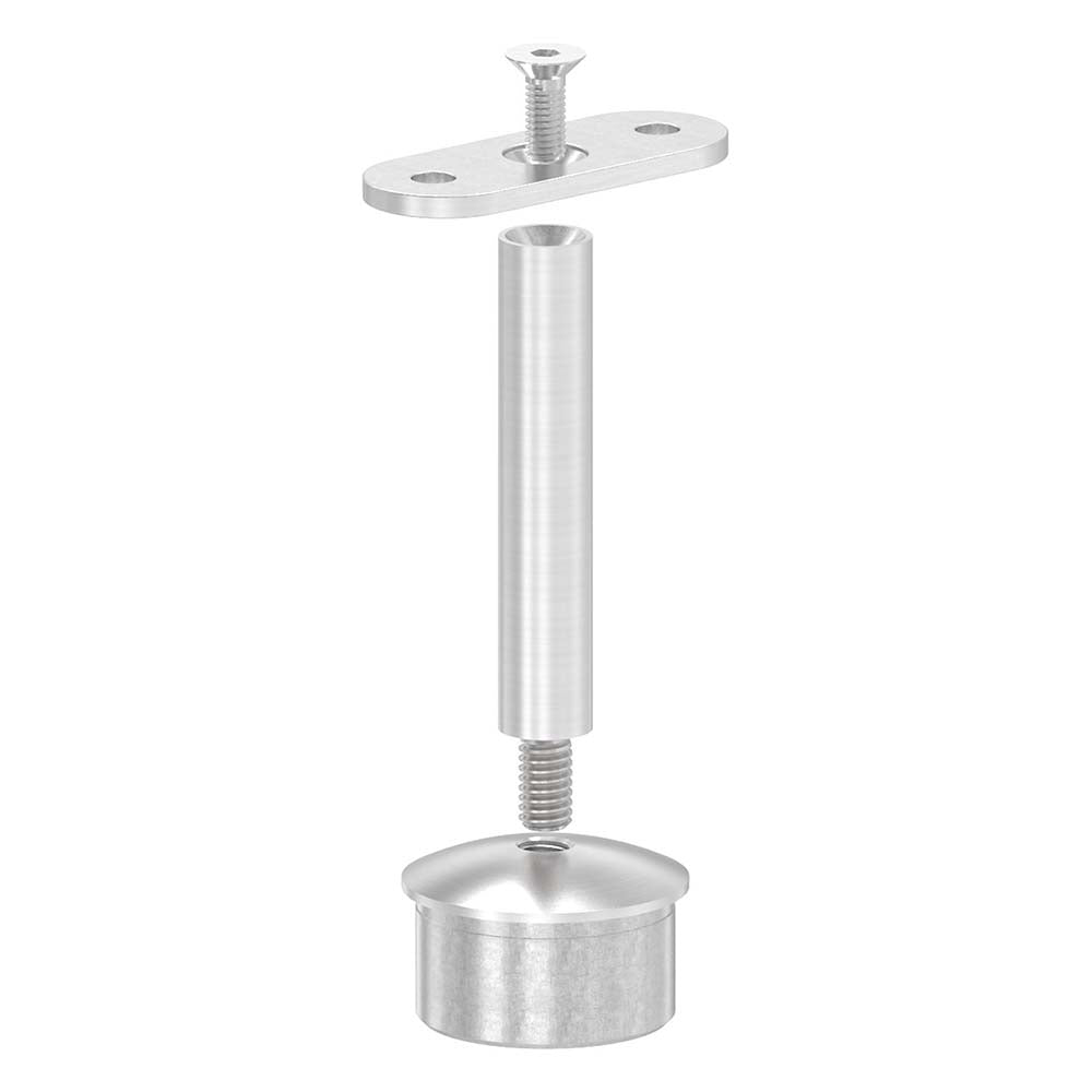 Handlaufstütze ø 14mm, verschraubt zur Pfostenbefestigung, für ø 42,4 x 2,0mm Pfosten an Vierkant-Rohr