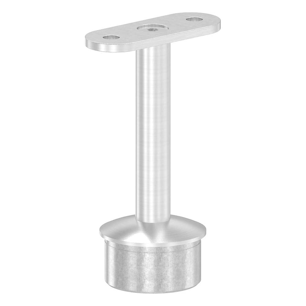 Handlaufstütze ø 14mm, verschraubt zur Pfostenbefestigung, für ø 42,4 x 2,0mm Pfosten an Vierkant-Rohr