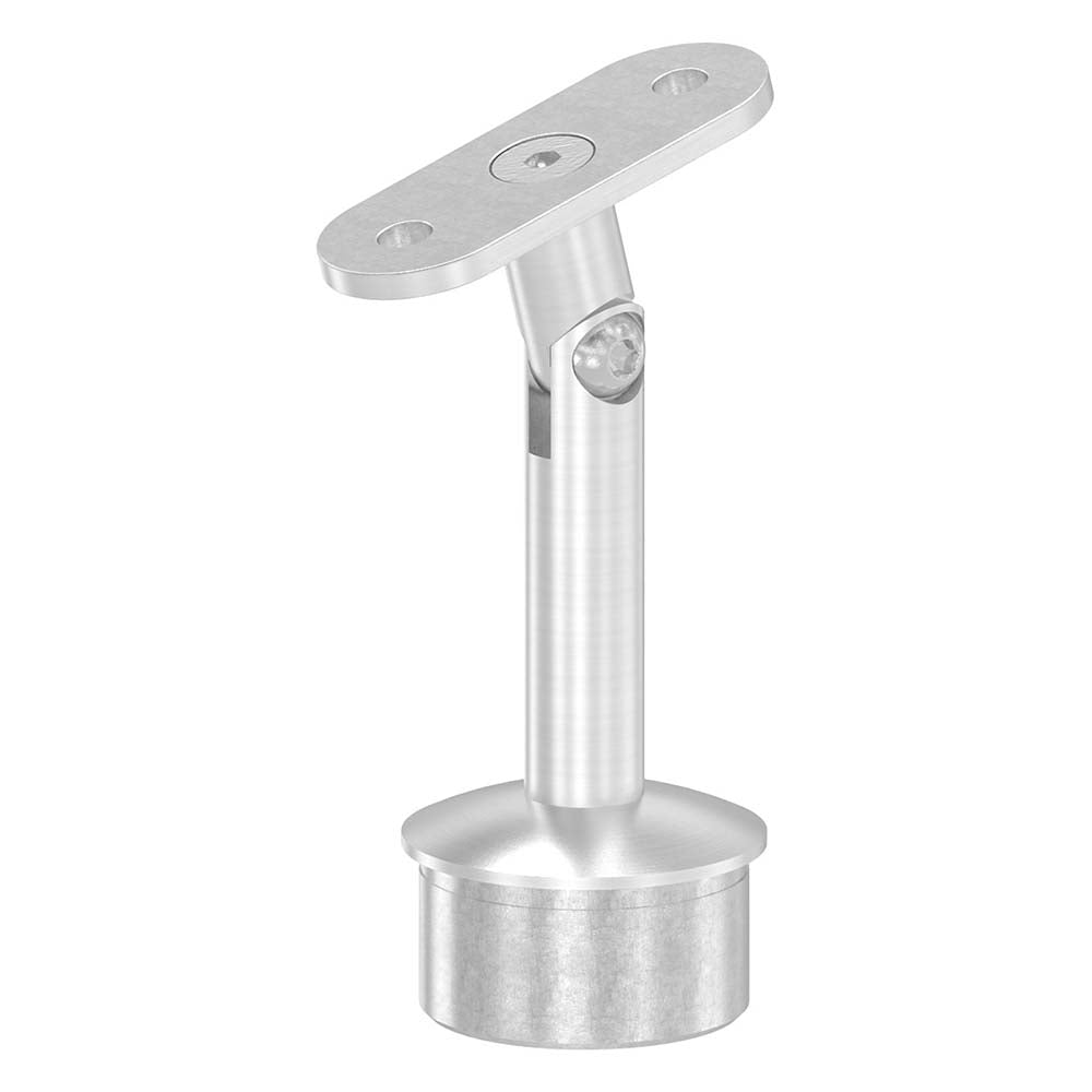 Handlaufstütze ø 14mm, verschraubt variabel zur Pfostenbefestigung, für ø 42,4 x 2,0mm Pfosten an Vierkant-Rohr