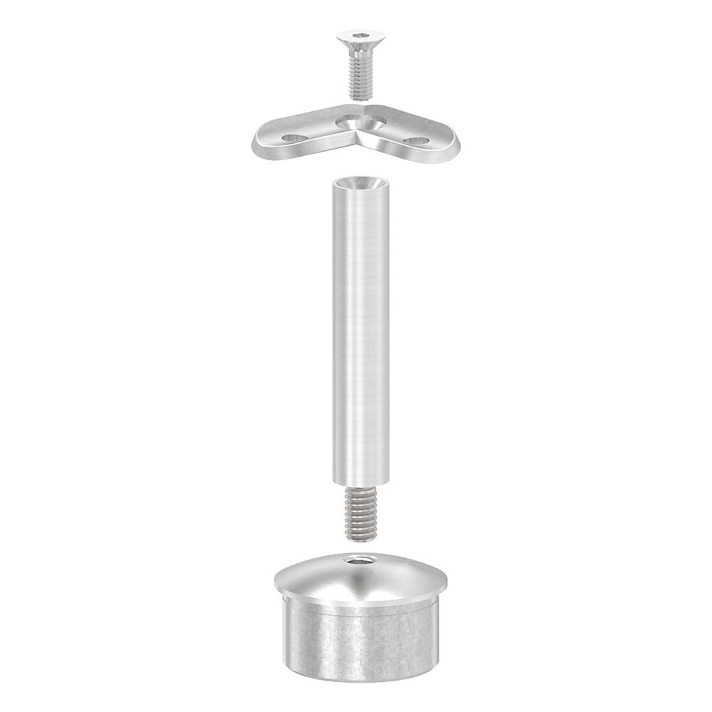 Handlaufstütze ø 12mm, verschraubt 90° zur Pfostenbefestigung, für ø 42,4 x 2,5mm Pfosten an Rohr ø 42,4mm