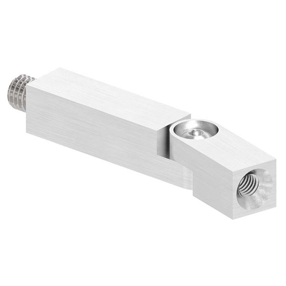 14 x 14mm Vierkant-Stift mit Gelenk, mit M8 x 9mm Außengewinde unten und M6 x 15mm Innengewinde oben, Länge 68mm