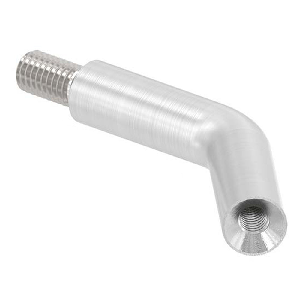ø 14mm Stift 135° gebogen, mit M8 x 15mm Außengewinde unten und M6 x 20mm Innengewinde oben