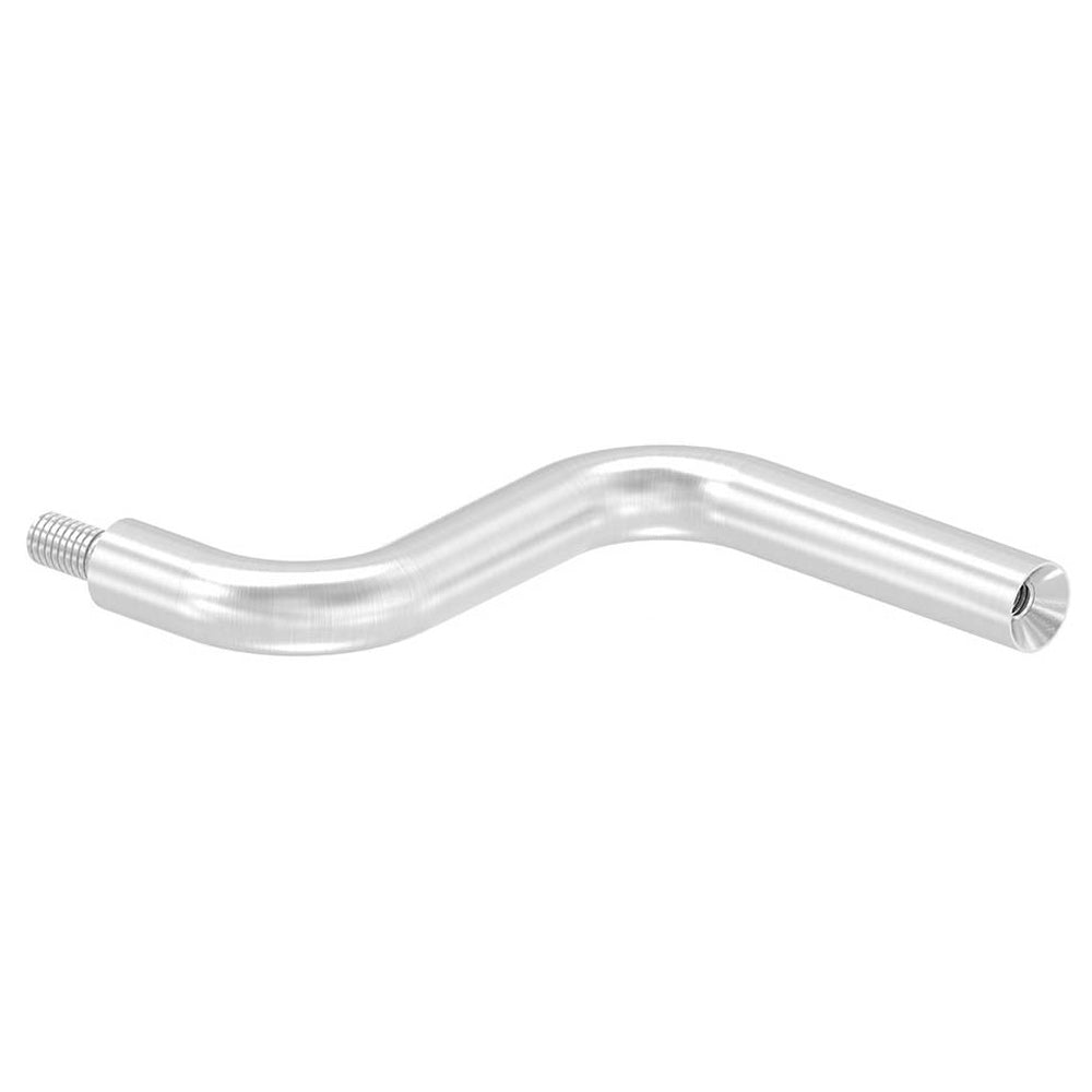 ø 14mm Bügel 2 x gebogen, mit M8 x 15mm Außengewinde unten und M6 x 20mm Innengewinde oben, Höhe: 112mm