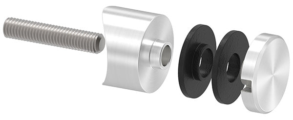 Glas-Punkthalter ø 30mm für Glas 6,0-12,76mm, Anschluss ø 33,7mm