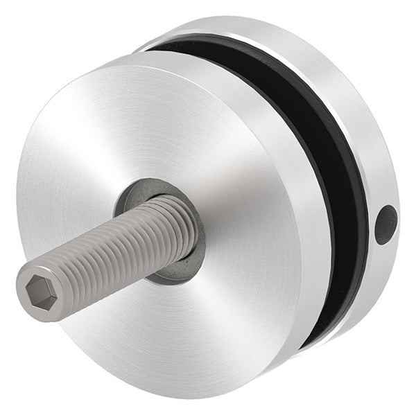 Glas-Punkthalter ø 52mm für Glas 6,0-21,52mm, flacher Anschluss, V4A, mit AbP