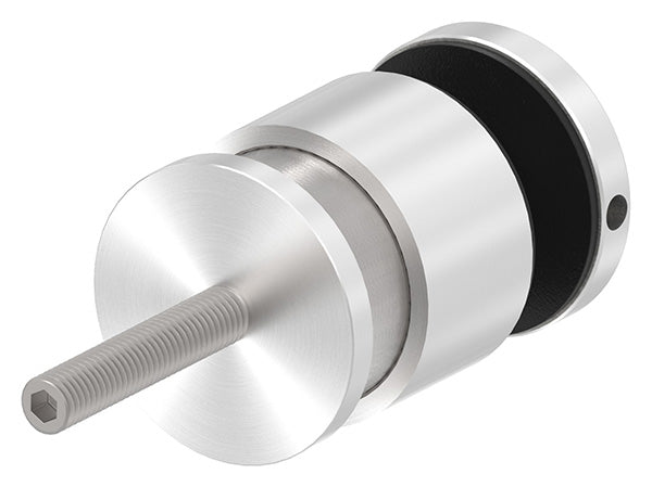 Glas-Punkthalter ø 52mm mit verstellbarem Wandabstand, für Glasstärken 6,0-25,52mm, flacher Anschluss, mit AbP