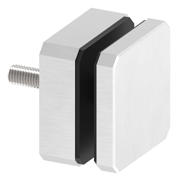 Glas-Punkthalter 63 x 63mm für Glas 8,0-21,52mm, flacher Anschluss, mit AbP
