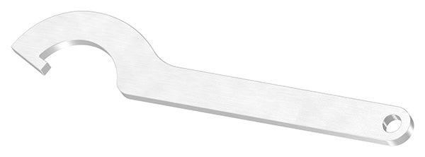 Hakenschlüssel für Glas-Punkthalter ø 30mm, aus V2A Edelstahl