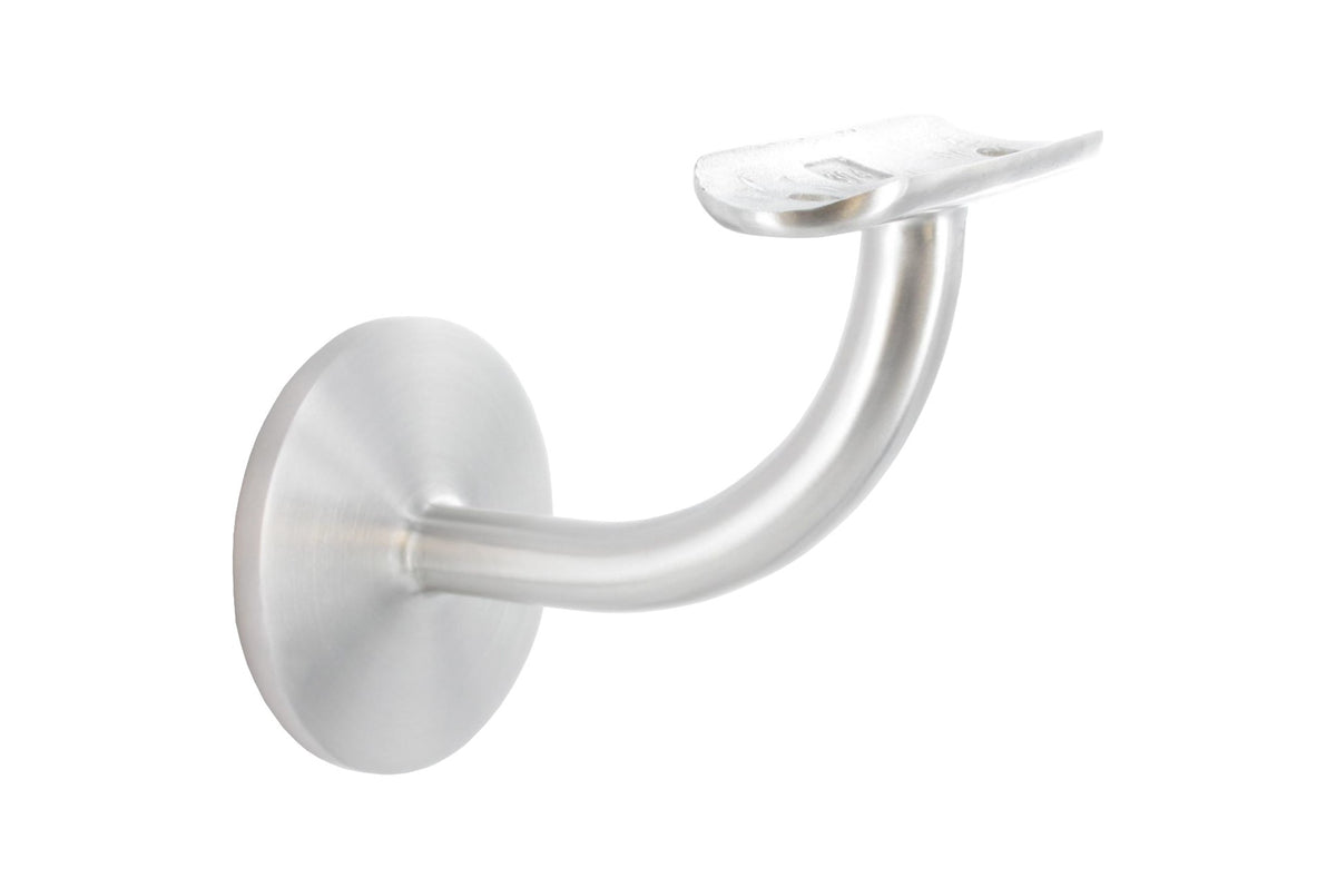 Handlaufhalter zur Wandbefestigung, mit verschweißter Ronde 60 x 5mm mit M8 Innengewinde, für Rohr ø 33,7mm