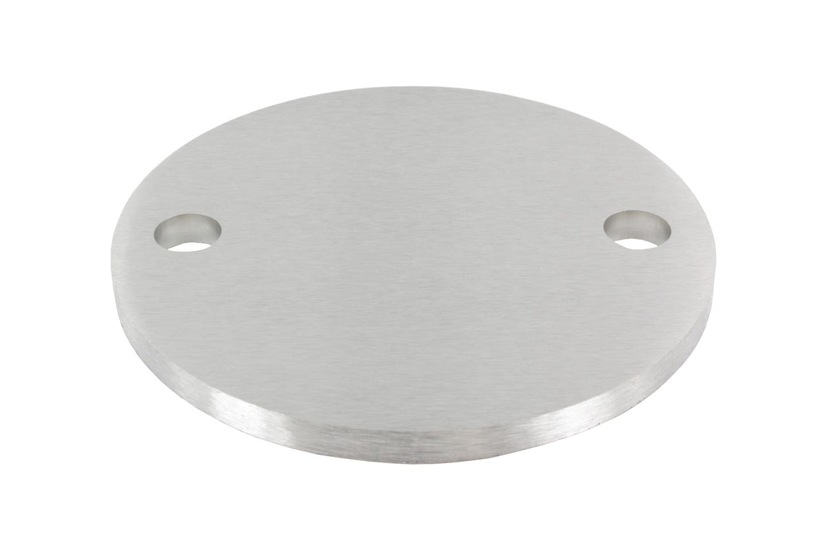 Ronde ø 100mm, Stärke 8mm, mit zwei ø 13mm Bohrungen, einseitig geschliffen, mit Längsschliff