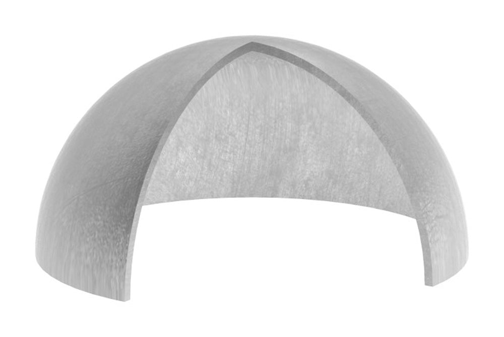Halbhohlkugel ø 90mm, ungeschliffen, Wandstärke 2,0mm