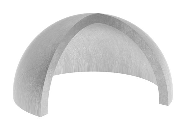 Halbhohlkugel ø 33,7mm, ungeschliffen, Wandstärke 2,0mm