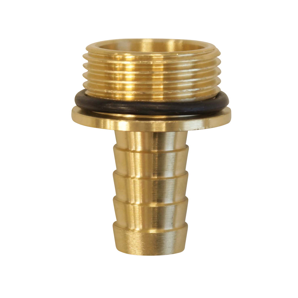 1/3-Verschraubung + Wulst, Tülle 1/2" - AG 3/4" aus Messing