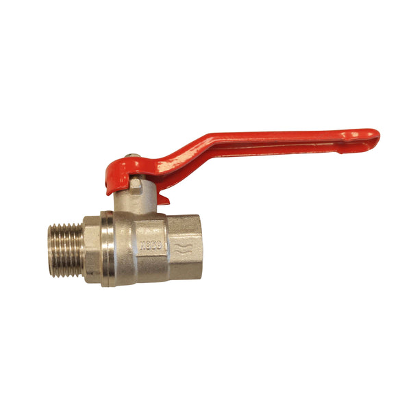 Kugelhahn, IG - AG 1 1/4", aus Messing