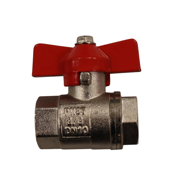 Kugelhahn Flügelgriff, AG - AG 1/2", aus Messing