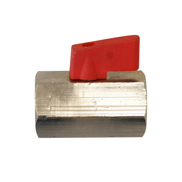 Mini-Kugelhahn Flügelgriff, IG - IG 3/8", aus Messing