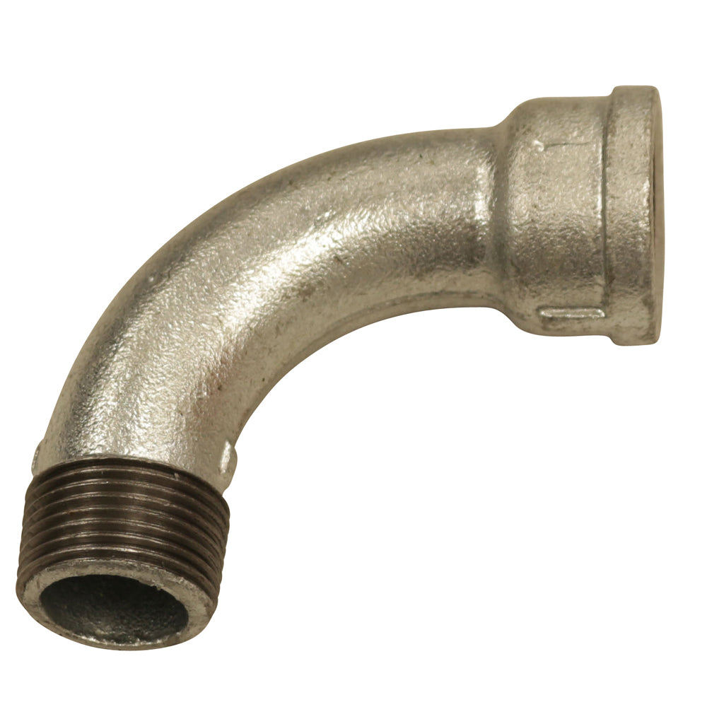 Bogen 90° (kurz), IG 2" - AG 2", aus Temperguss