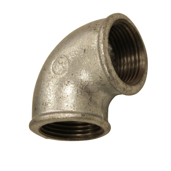 Winkel 90°, IG 1/4" - IG 1/4", aus Temperguss