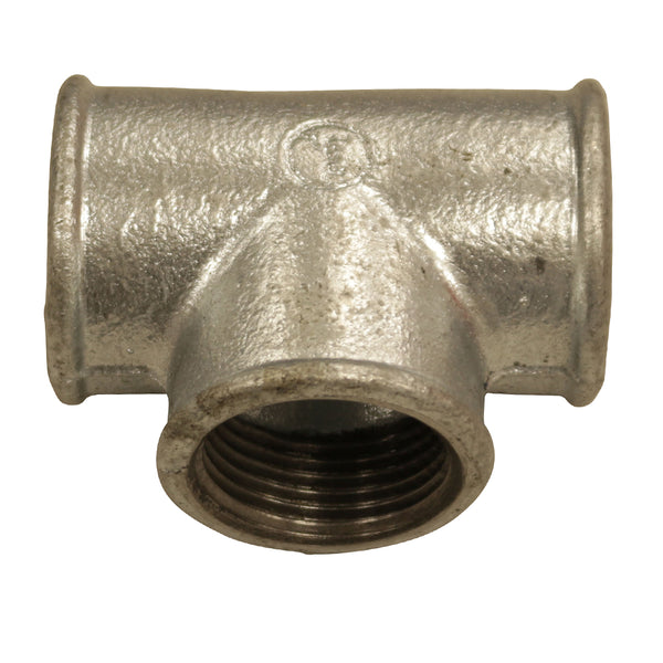 T-Stück 90°, 3 x IG 1/4", aus Temperguss