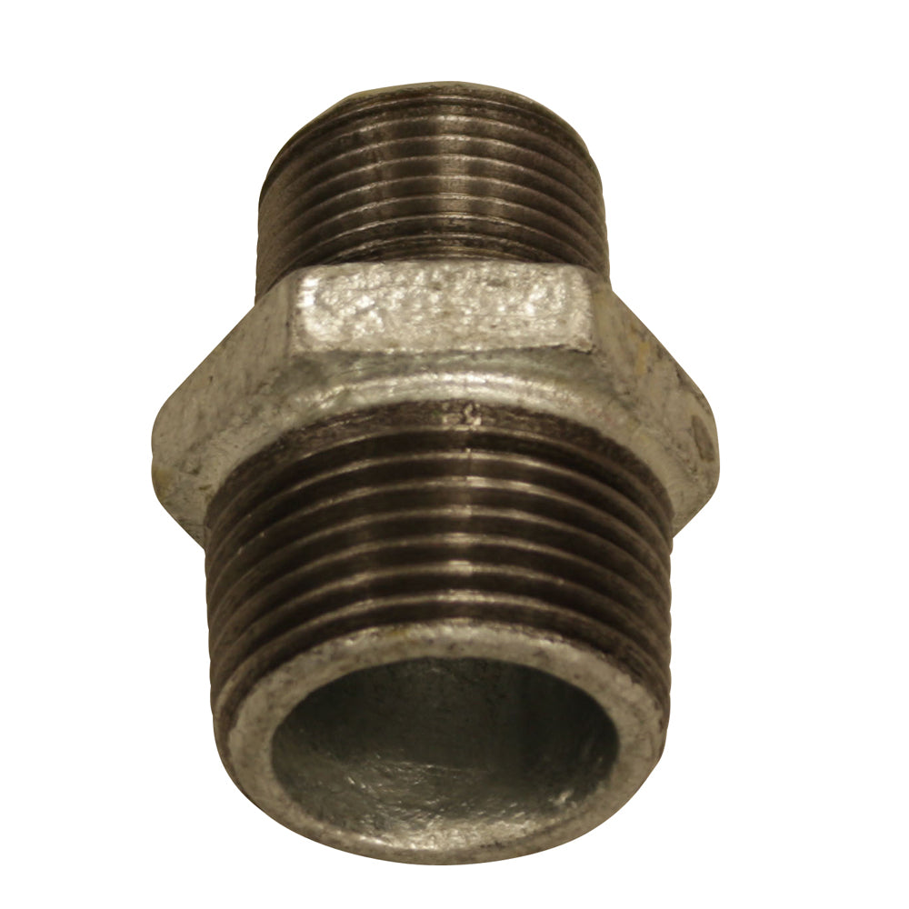 Reduziernippel, AG 3/4" - AG 1/2" aus Temperguss
