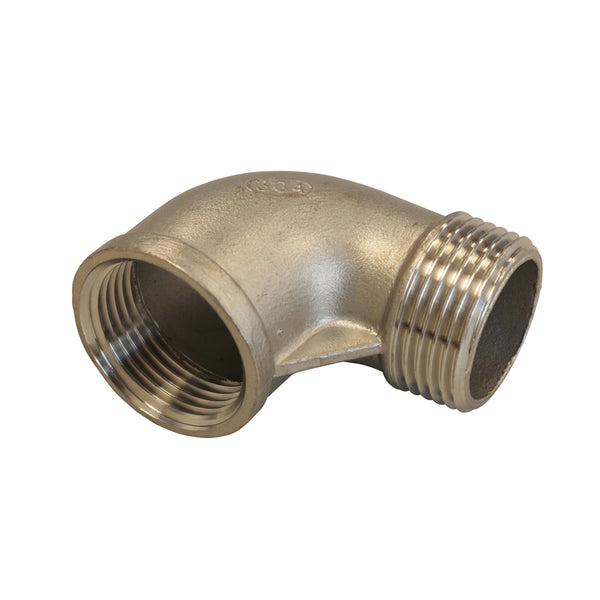 Winkel 90° (kurz), IG 3/8" - AG 3/8" aus V2A Edelstahl