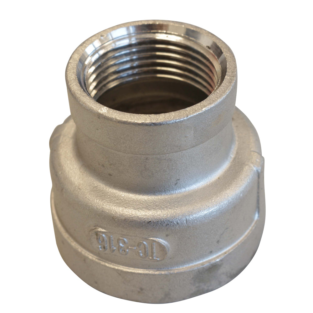 Muffe reduziert, IG 2" - IG 1 1/4" aus V2A Edelstahl