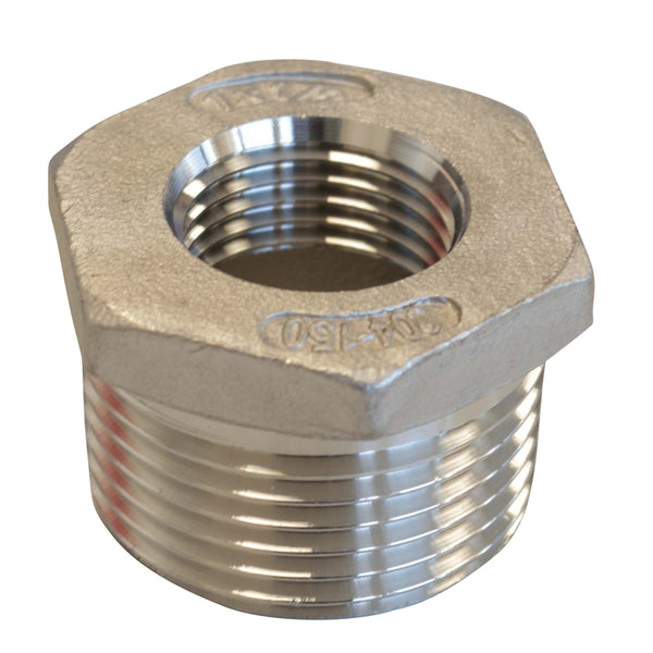 Reduzierstück, AG 2" - IG 1 1/4" aus V2A Edelstahl