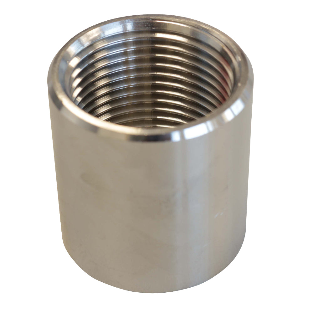 Muffe glatt, IG 1/2" - IG 1/2" aus V2A Edelstahl