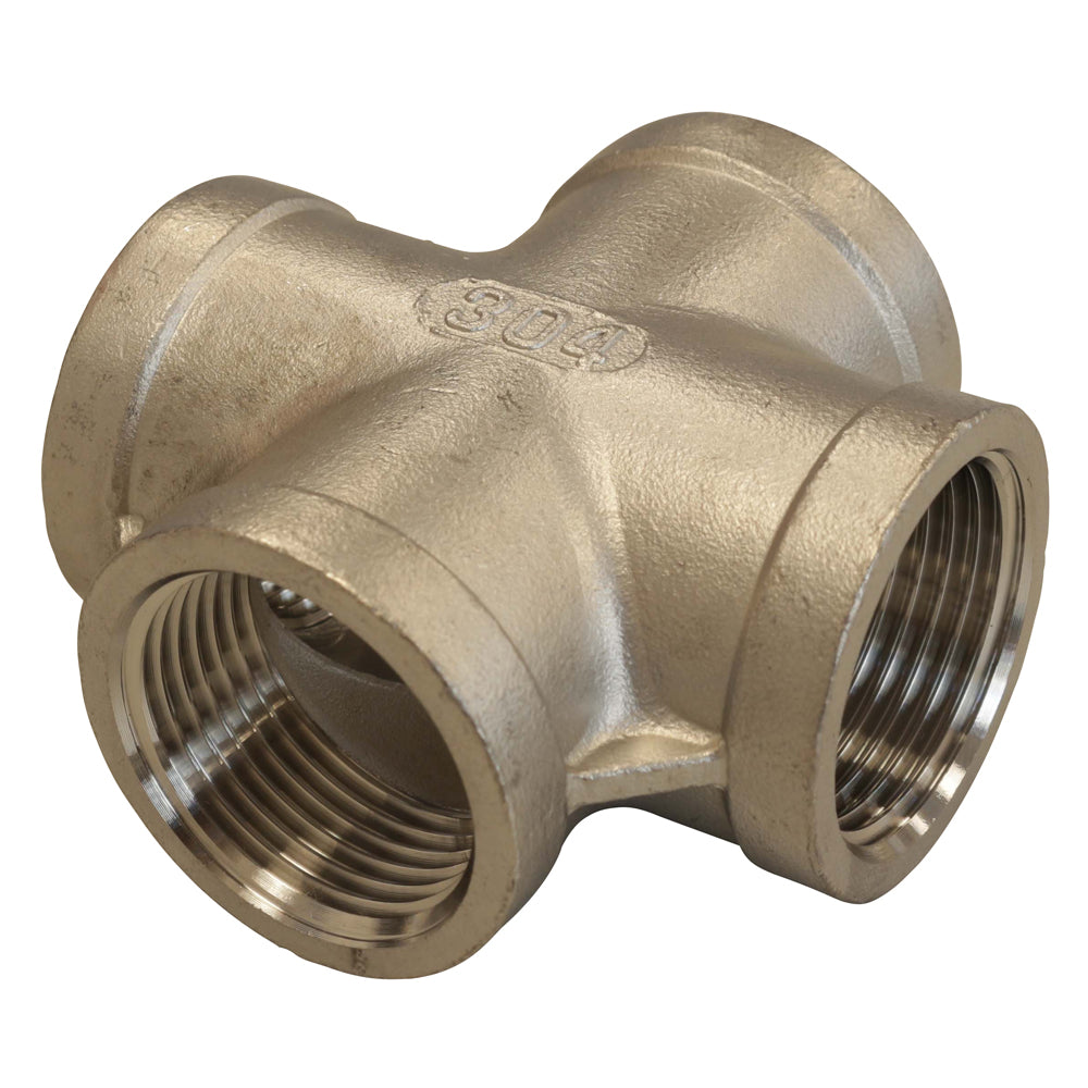 Kreuzstück, 4 x IG 3/8" aus V2A Edelstahl