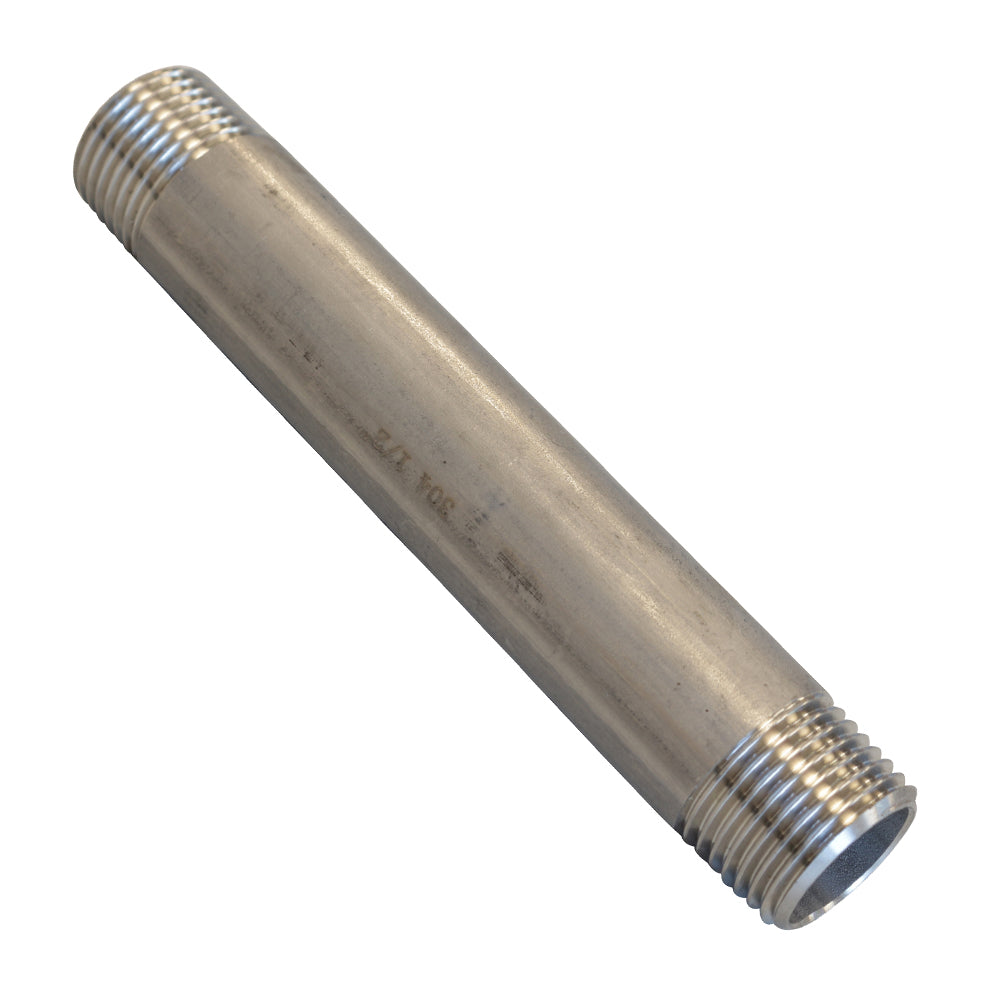 Rohrnippel, AG-AG 1" aus V2A Edelstahl, Länge 200mm
