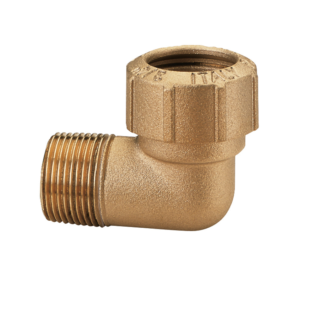 Winkelkupplung, Verschraubung 32mm - AG 1" , aus Messing