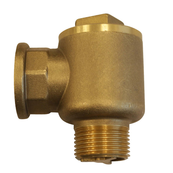 Pumpen-Rückschlagventil (Eckform), IG 1 1/4" - AG 1 1/4", aus Messing