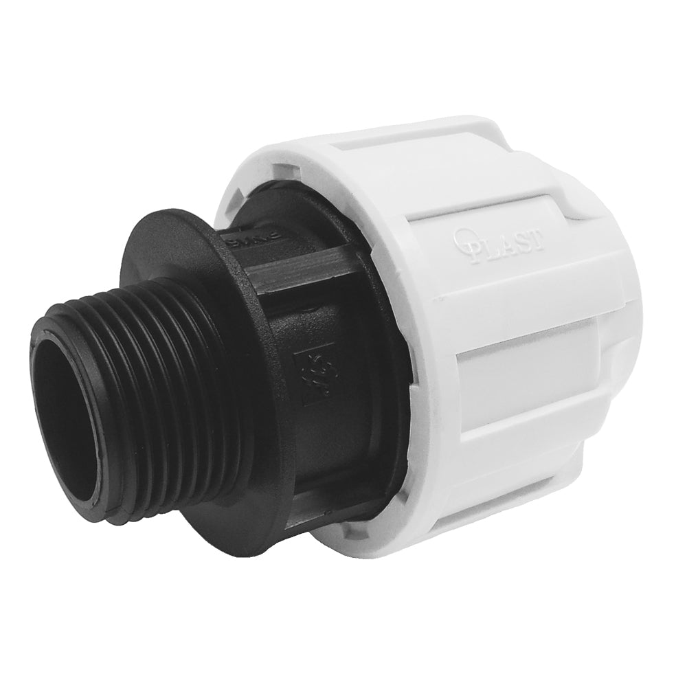 Kupplung, Verschraubung 63mm - AG 2", aus Plastik