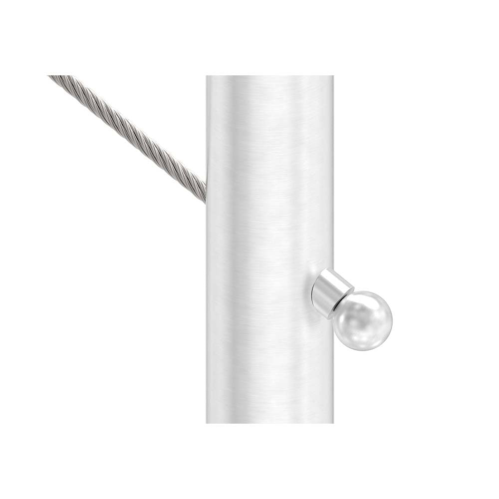 Formanschluss ø 16mm, für 42,4mm Pfosten, für M8 Gewinde, mit Steigung 28-32°