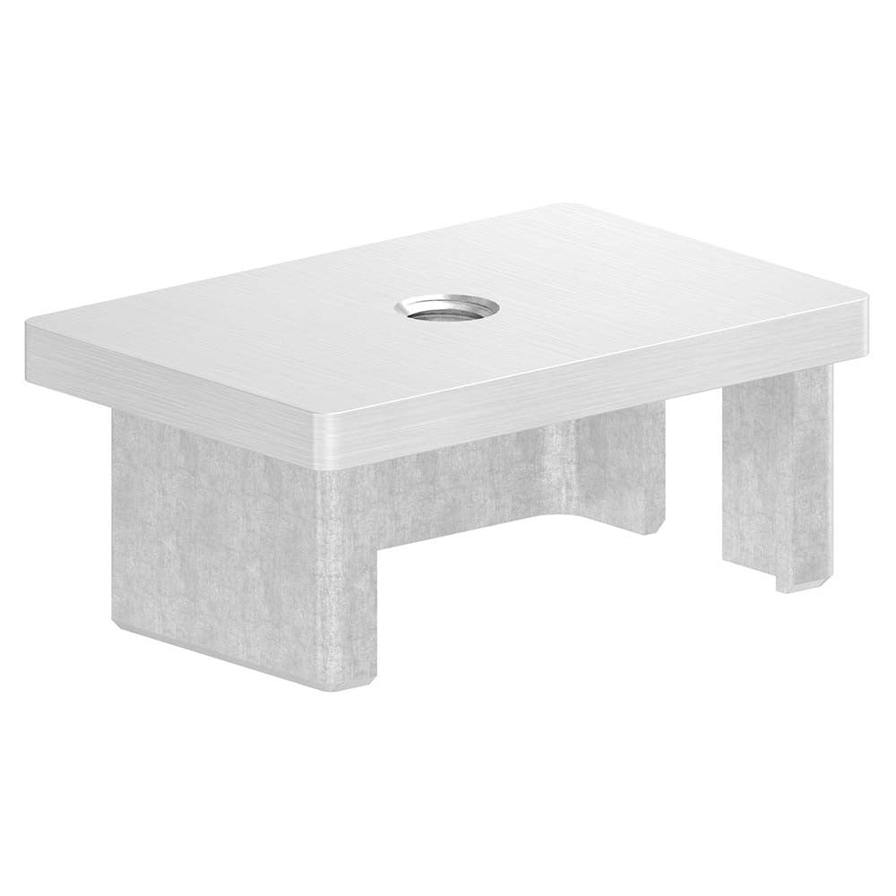 Einsteckkappe mit M8 Innengewinde, für Rechteckrohr 60 x 40 x 2,0mm