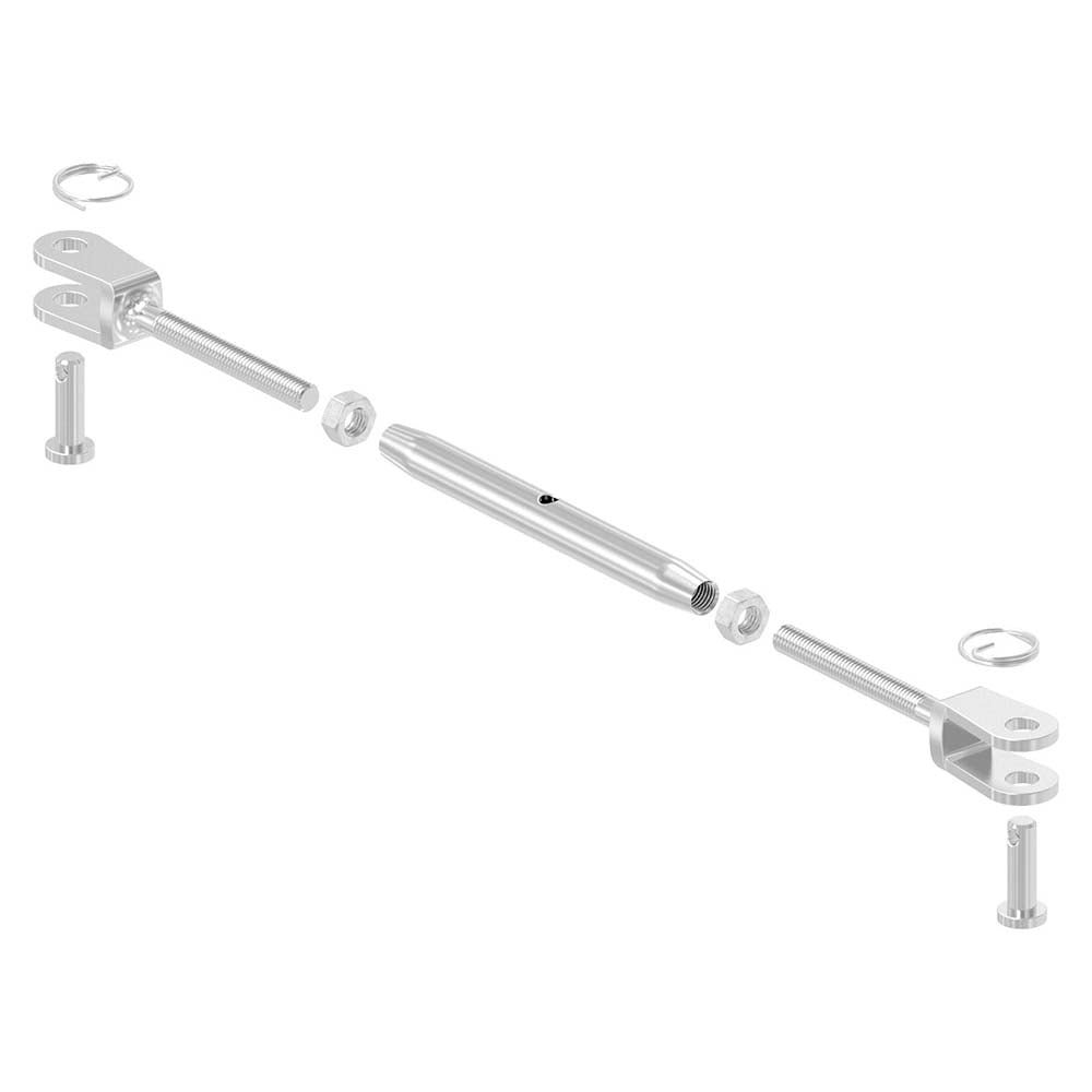 Wantenspanner mit beidseitiger Gabel, mit M5 Gewinde