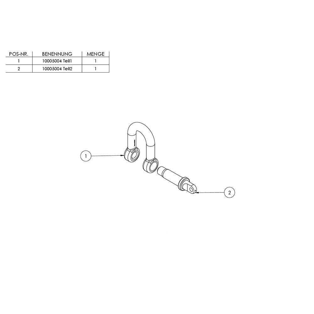 Schäkel, für ø 4mm Seil, M4
