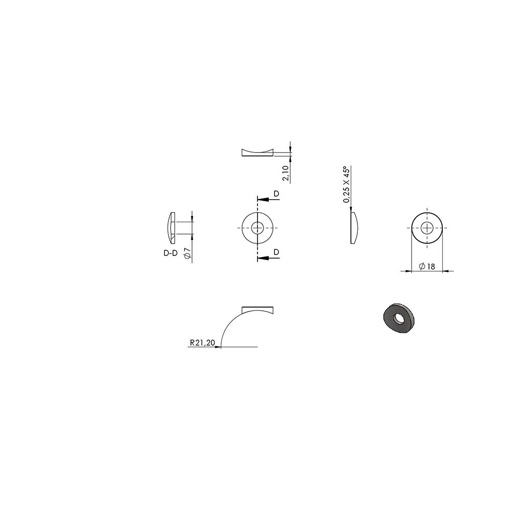 Gewindeterminal zur Selbstmontage mit Gelenk, für Pfosten ø 42,4 mm und ø 6mm Seil