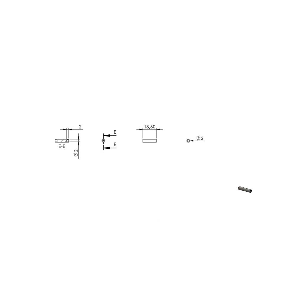 Gewindeterminal zur Selbstmontage mit Gelenk, für Pfosten ø 42,4 mm und ø 6mm Seil