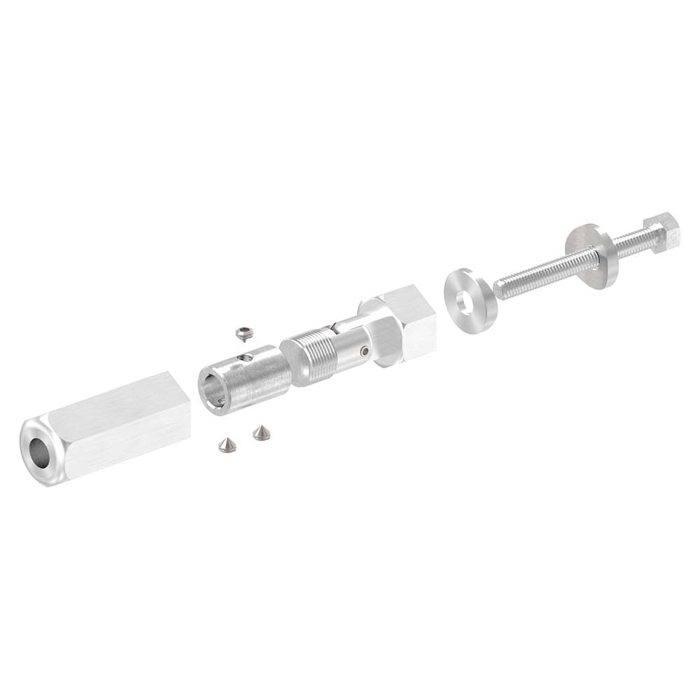 Gewindeterminal zur Selbstmontage mit Gelenk, für Pfosten ø 42,4 mm und ø 8mm Seil