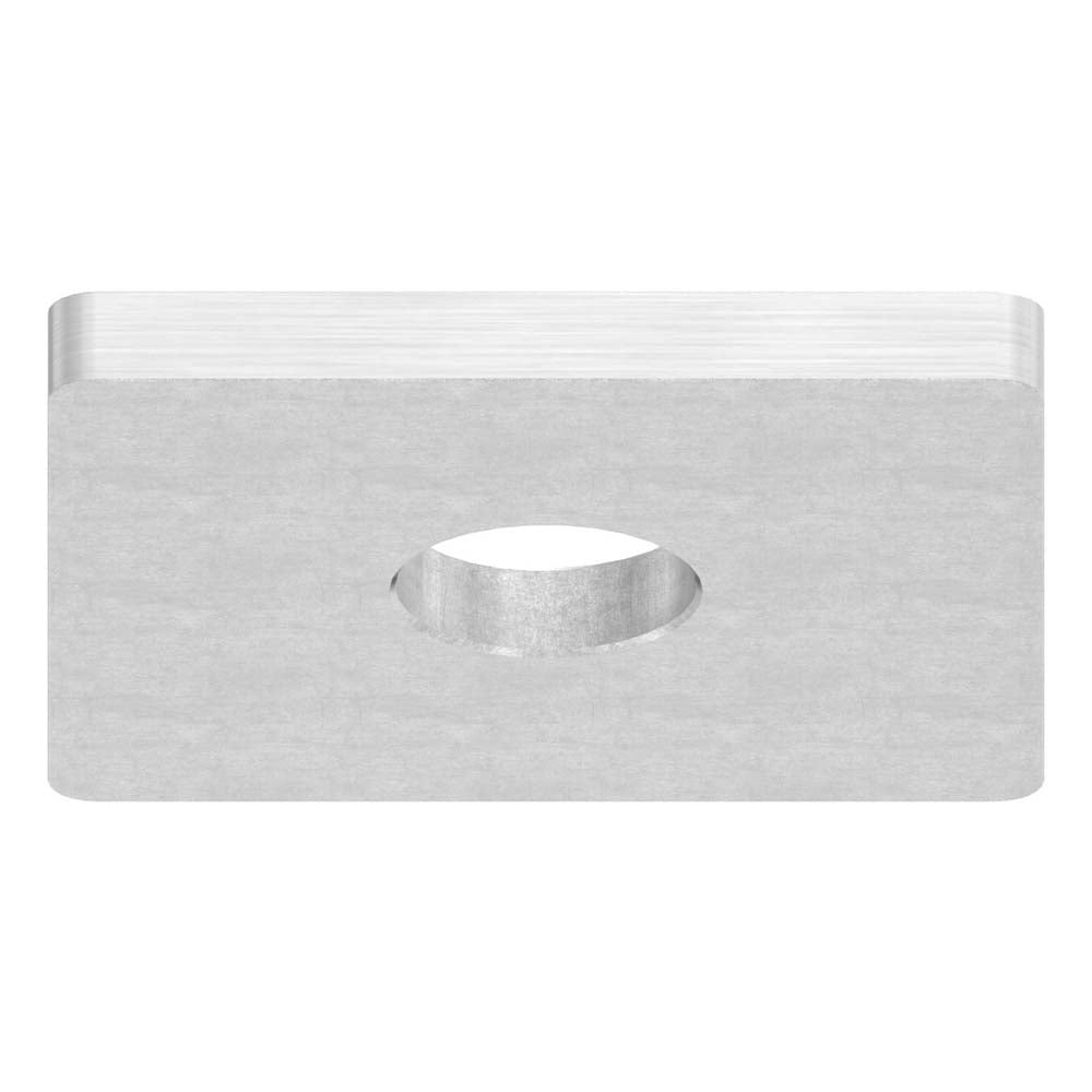 Platte, mit Bohrung 12,1mm, zum Aufschweißen, für Vierkantrohr 40 x 40mm