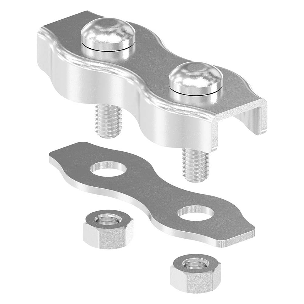 Duplexklemmen, für ø 6mm Seil