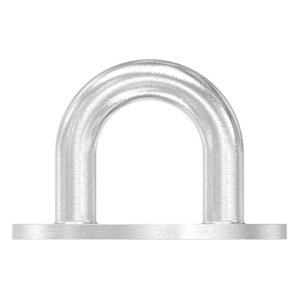 Befestigungsöse mit runder Platte, Rundeisen 6mm, mit 2 Bohrungen