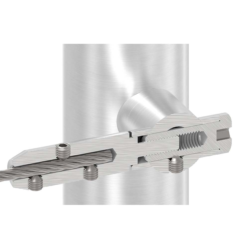 Seilhalter zum Schrauben und Spannen für ø 6mm Seil