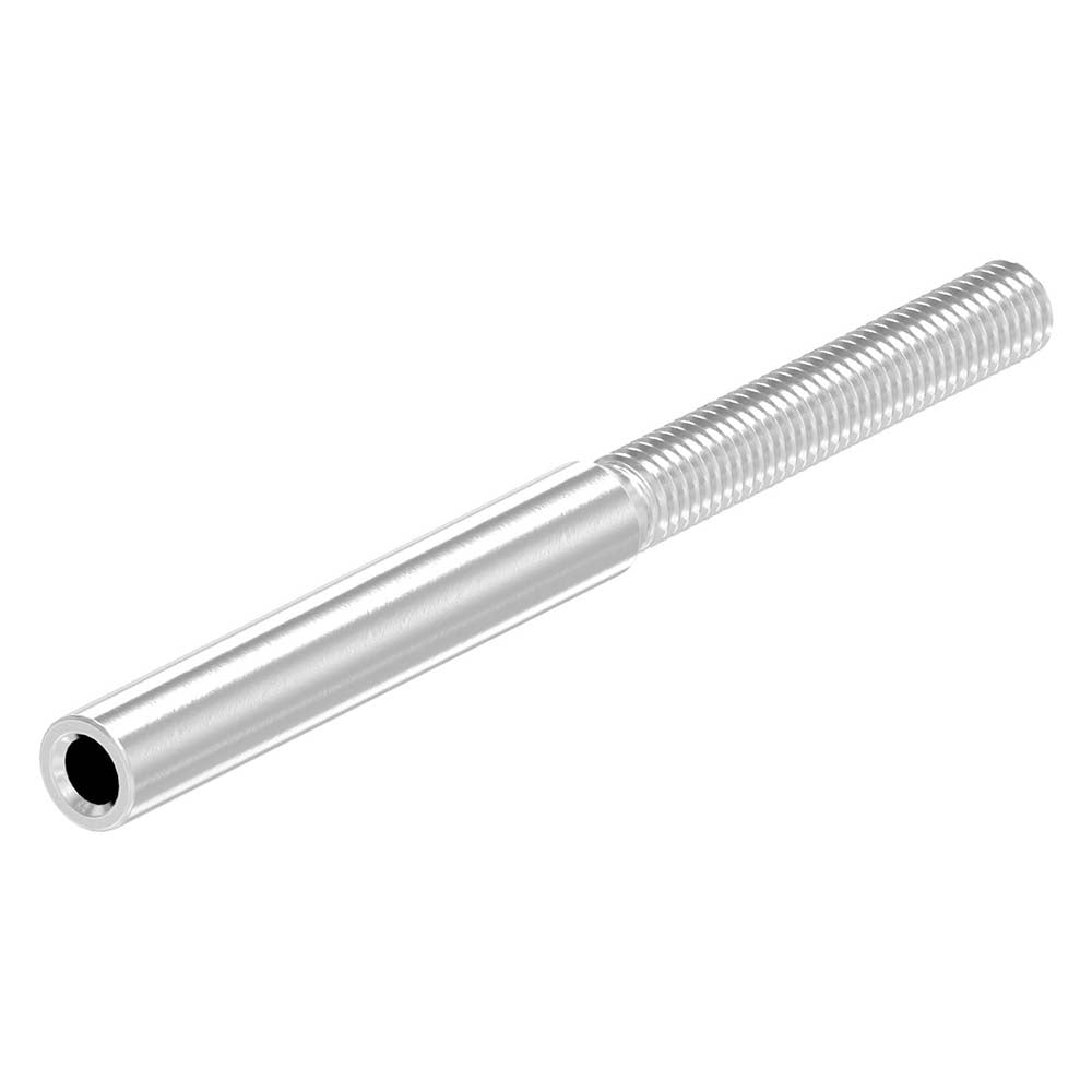 Gewindeterminal mit M5 Außengewinde (rechts) zum Selbstverpressen, für ø 3mm Seil