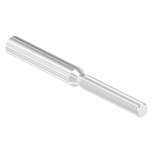 Gewindeterminal mit M8 Außengewinde (links) zum Selbstverpressen, für 8mm Seil